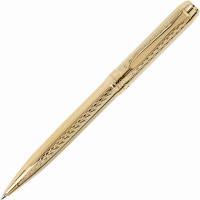 Подарочная шариковая ручка GALANT Graven Gold, корпус золотистый, золотистые детали, 0,7мм, синяя, 140466