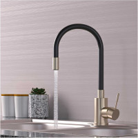 Смеситель для кухни Mixline черный, гибкий силиконовый излив 35k MLSS-0325 542377