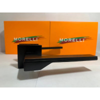 Дверная ручка на квадратной розетке MORELLI  MH 49 S6 BL, 6 мм, цвет - черный 9012697