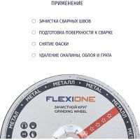 Круг зачистной по металлу и нержавейке (150х6х22.23 мм; A24 SBF27) Flexione 10001148