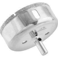 Коронка с центрирующим сверлом по стеклу и керамике (75х55 мм) Vertextools 336-75-55
