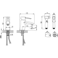 Смеситель для раковины и биде Lemark Atlantiss LM3216C