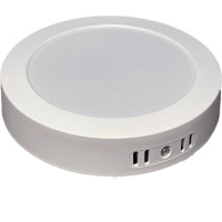Светодиодный накладной светильник truEnergy круг 15w 4000k 1200lm d183мм белый пластик 10105