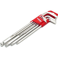 Набор Г-образных шестигранных удлиненных ключей Felo с шаровым окончанием, HEX 1,5-10,0, 9 шт. 36500911