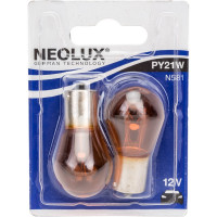 Автолампа NEOLUX PY21W BAU15s YELLOW блистер, 2шт 12V 1 10 N581-02B