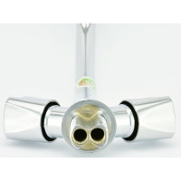 Двуручный смеситель для мойки Juguni JGN0330, кран-букса резиновая 0402.643