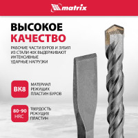 Набор буров по бетону Matrix 9 шт. 71097