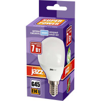 Светодиодная лампа Jazzway PLED-SP 7Вт G45 шар 5000К холодный белый E14 560лм 230В/50Гц 1027870-2
