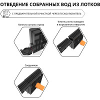 Пескоуловитель Gidrolica Standart к лоткам водоотводным DN100 - пластиковый 808