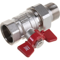 Шаровой кран IVANCI Stable с разъемным соединителем, бабочка, внутренняя/наружная резьба 3/4" IVC.101227.N.04