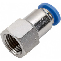 Фитинг цанговый прямой с внутренней резьбой 1/4F для трубки диаметром 8 мм SHPI PCF 08-R02