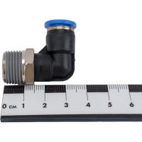 Фитинг цанговый угловой с наружной резьбой 3/8M для трубки диаметром 8 мм SHPI PL 08-R03