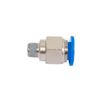 Фитинг цанговый прямой с наружной резьбой 1/8M для трубки диаметром 10 мм SHPI PC 10-R01