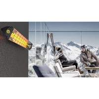 Инфракрасный обогреватель MO-EL Fiore, 1,2 кВт черный 766N