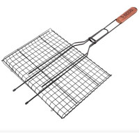 Решетка для барбекю Ecos RD-172D р-р 35x25x2см, общая длина 70 см, сталь с антипригарным покрытием 999635
