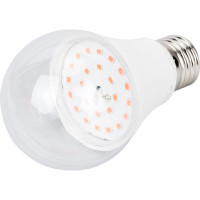 Светодиодная лампа Jazzway PPG A60 Agro 9Вт A60 грушевидная прозрачная E27 IP20 для растений красный/синий спектр clear 5008946