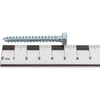 Сантехнический болт Стройбат DIN 571, 6x50 белый цинк 40 шт. 010851