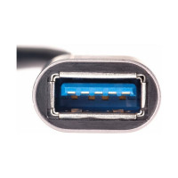 Кабель-адаптер Telecom, Type-Cm -- USB 3.0 Af, OTG, 1,5A, 5,0 Gbps, Alum grey 0,2m TC409M