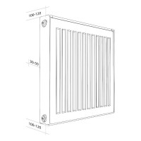 Панельный радиатор ROYAL THERMO COMPACT C11-500-1000 RAL9016 НС-1189469