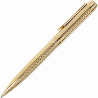 Подарочная шариковая ручка GALANT Graven Gold, корпус золотистый, золотистые детали, 0,7мм, синяя, 140466