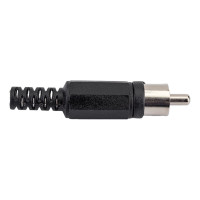 Разъем RCA штекер Pro Legend пластик на кабель, черный, PL2146