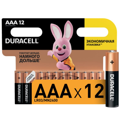 Батарейка Duracell LR03-12BL BASIC Б0014520