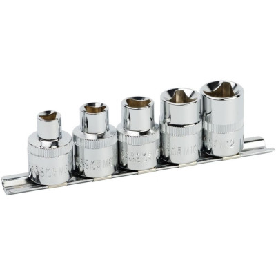 Набор 3-гранных головок АвтоDело М5-М12 DR1/2" 5 пр. 39970 15842