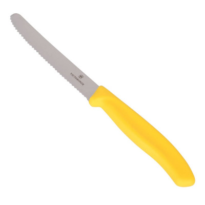Victorinox Нож для томатов и сосисок , лезвие 11 см волнистое, желтый, 6.7836.L118