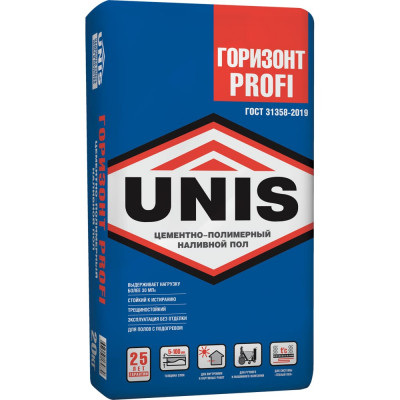 Цементный полимерный наливной пол UNIS ГОРИЗОНТ Profi 4607005184870