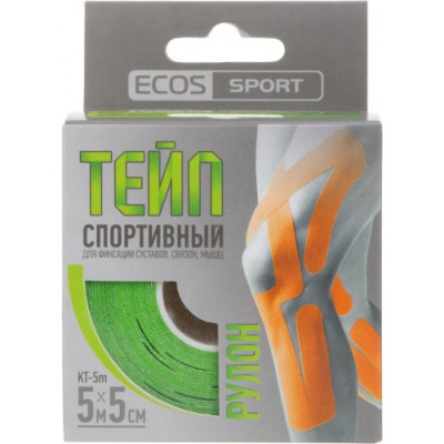 Ecos Тейп спортивный KT-5m 5 метров в рулоне 005189