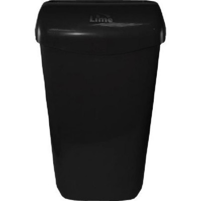 LIME Корзина для мусора 23л., подвесная, с держателем мешка, черная, 974232