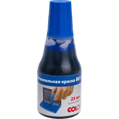 Colop Краска штемпельная 25мл на водно-глицериновой основе, синяя, 801/25 ml blue 00-00001543