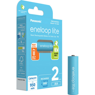 Аккумуляторы Panasonic eneloop lite BK-3LCCE/2BE 417