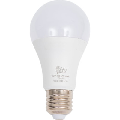 RSV Светодиодная лампа A60-15W-4000K-E27 100239