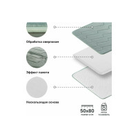 IDDIS Коврик для ванной комнаты 50*80 см полиэстер с запоминающей пеной B22P580i12