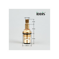 IDDIS Кран-букса керамическая 90° 20 зубцов M18x15 M21 h=53 мм 998CR532SM
