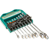 Набор комбинированных трещоточных ключей Jonnesway W45308S