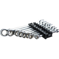 Набор комбинированных трещоточных ключей Jonnesway W45308S