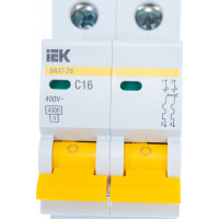 Автоматический 2-полюсный выключатель, 16А, С ВА47-29 4.5кА IEK MVA20-2-016-C