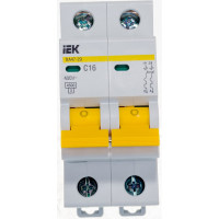 Автоматический 2-полюсный выключатель, 16А, С ВА47-29 4.5кА IEK MVA20-2-016-C