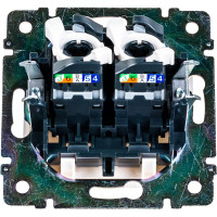 Розетка Legrand компьютерная двойная RJ45 категория 5e UTP Legrand Valena с захватами белый 694292