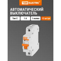Автоматический выключатель ВА47-29 (1Р; 1 А; 4.5 кА; С) TDM ELECTRIC SQ0206-0065