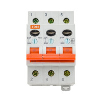 Выключатель нагрузки мини-рубильник TDM ELECTRIC ВН-32 3P 50A SQ0211-0026