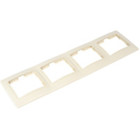 Четырехпостовая горизонтальная рамка, слоновая кость TDM ELECTRIC Таймыр SQ1814-0130