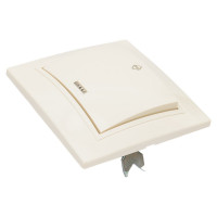 Проходной выключатель TDM ELECTRIC Таймыр слоновая кость одноклавишный с подсветкой SQ1814-0108