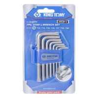 Набор Г-образных ключей (TORX, T10-T40, 7 предметов) KING TONY 20307PR
