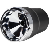 Пепельница Airline классическая, круглая, цвет черный/хром AAT-01