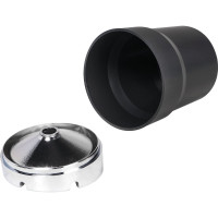 Пепельница Airline классическая, круглая, цвет черный/хром AAT-01