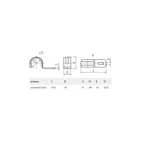 Металлическая однолапковая скоба FORTISFLEX СМО 31-32 49117