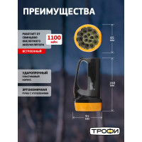 Аккумуляторный фонарь ТРОФИ TSP10, 4V1.5Ah,15хLED, 2 режима, Б0016537
